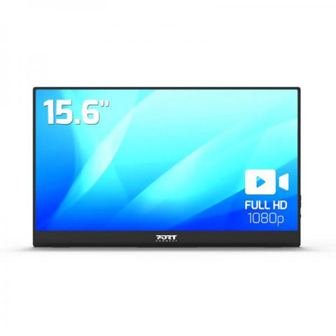 Port Designs PORT Connect 902101 Monitor PC 39,6 cm [15.6] 1920 x 1080 Pixel Full HD LCD Nero (Port Connect Full HD LCD NOMAD Screen. 15.6 1080p portable display; slim lightweight design includes int