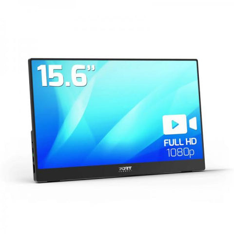 Port Designs PORT Connect 902101 Monitor PC 39,6 cm [15.6] 1920 x 1080 Pixel Full HD LCD Nero (Port Connect Full HD LCD NOMAD Screen. 15.6 1080p portable display; slim lightweight design includes int