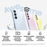 Samsung Galaxy A55 5G Display FHD+ Super AMOLED 6.6, Android 14, 8GB RAM, 128GB, Dual SIM, Batteria 5.000 mAh, Awesome Lemon