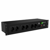 UPS ATLANTIS A03-PDU1000-RC RACK OFF LINE 800VA (480W) PER RACK 19" CORTI (153MM) BATTERIA 12V 9AH 8P SCHUKO IN BACKUP
