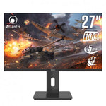 MONITOR ATLANTIS GAMING LED 27" WIDE A05-UX27IF-VHDM IPS 1920X1080 5MS 270CD/M 1.000:1 VESA MM PIVOT REG. H DP HDMI VGA BLACK