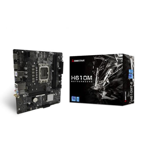 BIOSTAR H610MT-E LGA1700 (ALDER LAKE) 2DDR4 HDMI+DP PCIE - TYPE-C PORT (1 VIA INTERNAL HEADERS), M.2 MATX