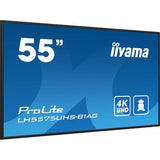 iiyama LH5575UHS-B1AG visualizzatore di messaggi Pannello piatto per segnaletica digitale 138,7 cm [54.6] LCD Wi-Fi 500 cd/m 4K Ultra HD Nero Processore integrato Android 11 24/7 (iiyama ProLite LH