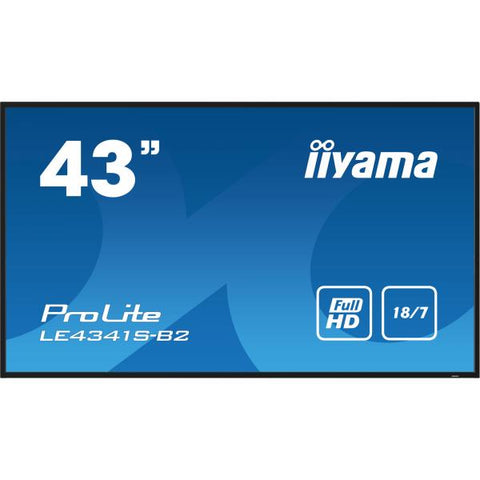 iiyama PROLITE LE4341S-B2 Pannello piatto per segnaletica digitale 108 cm (42.5") LCD 350 cd/m Full HD Nero 18/7