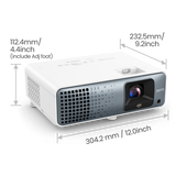 BenQ TK710 videoproiettore Proiettore a raggio standard 3200 ANSI lumen DLP UHD 4K (3840x2160) Compatibilità 3D Nero, Bianco