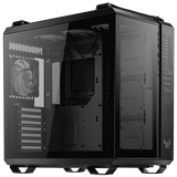 ASUS TUF Gaming GT502 PLUS Midi Tower Nero (Asus TUF Gaming GT502 Plus Case w/ Front & Side Glass Windows, ATX, Dual Chamber, Modular Design, 4x ARGB Fans & Lighting Hub, USB-C, Carry Handles, Black)