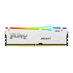 KINGSTON FURY BEAST WHITE RGB EXPO 64GB KIT 2 x 32GB DDR5 6000MHz Data Integrity Check CL30 DIMM BIANCO