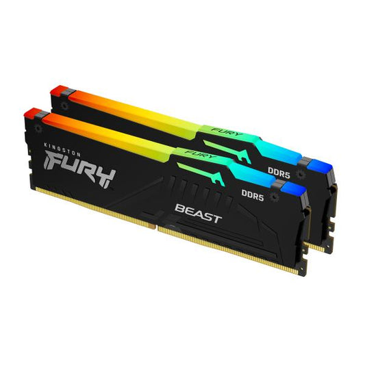 KINGSTON FURY BEAST RGB EXPO XMP 64GB (2X 32GB) DDR5 6400MHz CL 32 DIMM NERO