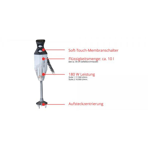 ESGE 99205 frullatore Frullatore ad immersione 180 W Nero, Bianco