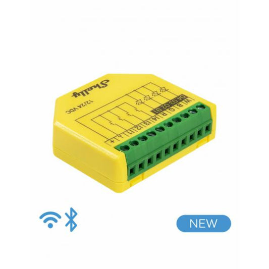 Shelly Plus RGBW PM - Controller Strisce LED 12-24DC RGBW + PM