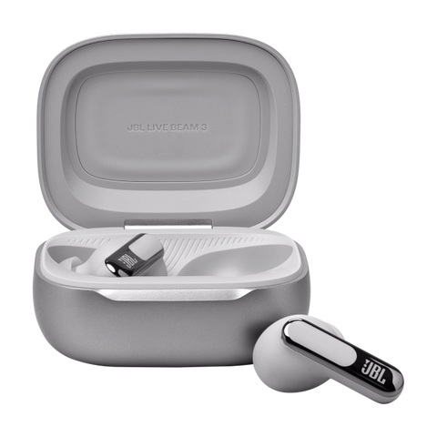 JBL Live Beam 3 Auricolare Wireless In-ear Chiamate/Musica/Sport/Tutti i giorni Bluetooth Argento