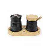 Peugeot Bali Fonte Pfeffermhle Salzstreuer+ Tray 8cm BLACK (39967)