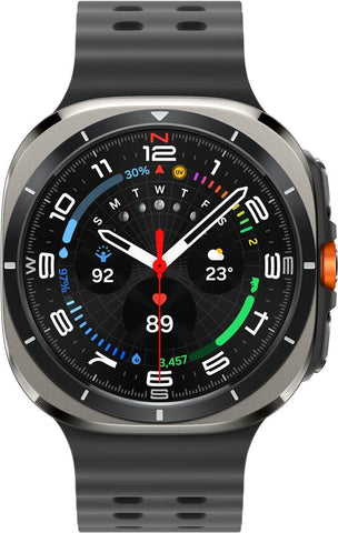 Samsung Galaxy Watch Ultra - 47 mm - titanium silver - intelligente Uhr mit Marineband - Gummi - Dark Gray - Bandgre: S/M/L - Anzeige 3.73 cm (1.5") (SM-L705FZS2DBT)