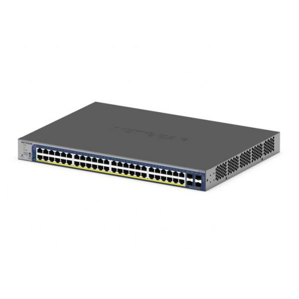 NETGEAR GS752TXP Gestito L2/L3/L4 10G Ethernet [100/1000/10000] Supporto Power over Ethernet [PoE] Nero (48P GE POE+ SMART SWTH W/10G SFP+)