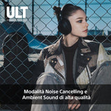 Sony ULT WEAR - Cuffie Bluetooth Wireless con ULT POWER SOUND, bassi profondi, Noise Cancelling, ottima qualità delle chiamate, durata della batteria fino a 30 ore, IOS e Android