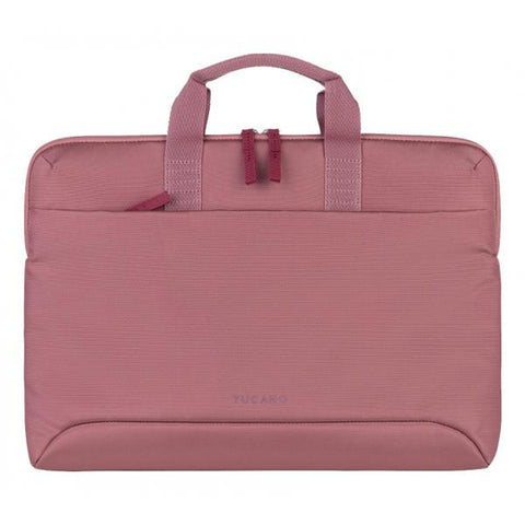 TUCANO SMILZA BORSA SUPERSLIM PER NOTEBOOK DA 15.6" E MACBOOK PRO 16" IN PLASTICA RICICLATA TASCA ESTERNA CON TRACOLLA ROSA