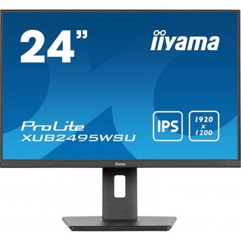 iiyama ProLite XUB2495WSU-B7 Monitor PC 61,2 cm [24.1] 1920 x 1200 Pixel 4K Ultra HD LED Nero (24.1IN ULTRA THIN IPS 1920X1200 - 4MS 300CD/M2 1000:1 1XHDMI)