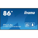 iiyama LH8675UHS-B1AG visualizzatore di messaggi Pannello piatto per segnaletica digitale 2,17 m [85.6] LCD Wi-Fi 500 cd/m 4K Ultra HD Nero Processore integrato Android 11 24/7 (iiyama - LH8675UHS-