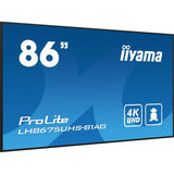 iiyama LH8675UHS-B1AG visualizzatore di messaggi Pannello piatto per segnaletica digitale 2,17 m [85.6] LCD Wi-Fi 500 cd/m 4K Ultra HD Nero Processore integrato Android 11 24/7 (iiyama - LH8675UHS-
