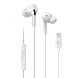 CELLY STEREO WIRED IN-EAR EARPHONES CUFFIE AURICOLARI USB-C CON MICROFONO A FILO CONTROLLO CHIAMATE E VOLUME/MUSICA BIANCO
