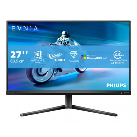 Monitor LED Philips Evnia 5000 27M2N5500/00 de 68,6 cm [27], resolución Quad HD LCD de 2560 x 1440 píxeles, color negro (Philips Evnia 5000 27M2N5500 - Monitor LED - Juegos - 27" - 2560 x 1440 QHD a 180 Hz - IPS rápido - 500 cd/m²)