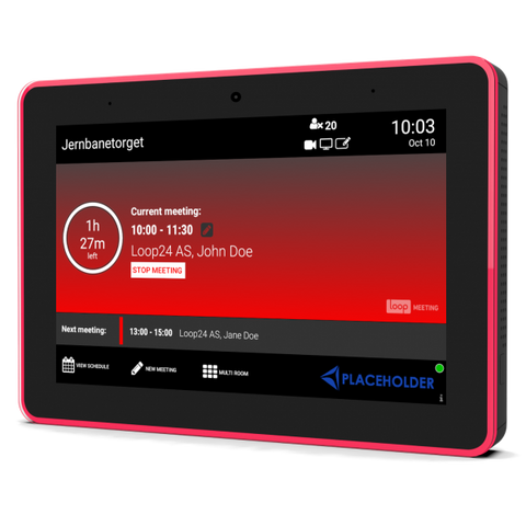 Loop24 LM-8058 espositore per sale riunioni 20,3 cm (8") 1280 x 800 Pixel LED 802.11a, 802.11b, 802.11g, Wi-Fi 4 (802.11n), Wi-Fi 5 (802.11ac), Wi-Fi 6 (802.11ax) Nero Policarbonato (PC) Bluetooth