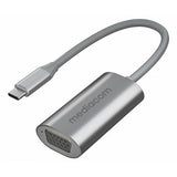 MEDIACOM MD-C307 ADATTATORE VIDEO DA USB-C MASCHIO A VGA 15 PIN FEMMINA SUPPORTO 1920 x 1200 (WUXGA) A 1 VIA IN ALLUMINIO ARGENTO
