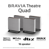 SONY BRAVIA THEATRE QUAD DOLBY ATMOS HOME THEATRE 4 SPEAKER SYSTEM WI-FI BLUETOOTH 360 SPATIAL SOUND MAPPING SA-SW5 - SUBWOOFER PREMIUM SOUNDBAR, 300W