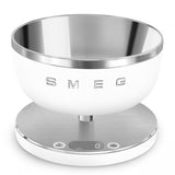 Smeg KSC01WHMWW bilancia da cucina Acciaio inox, Bianco Superficie piana Rotondo Bilancia da cucina elettronica