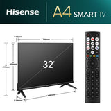 Hisense Smart TV 32" HD Ready 32A4N