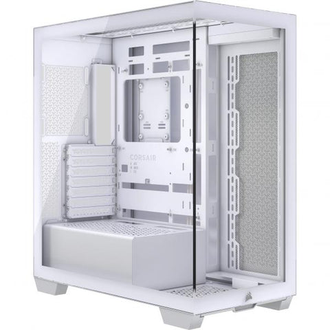 CORSAIR 3500X WHITE MID-TOWER ATX CASE PER PC VETRO TEMPERATO PANORAMICO COMPATIBILE CON SCHEDA MADRE A CONNESSIONE INVERSA BIANCO