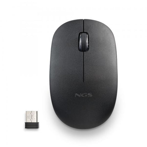 NGS FOG PRO MOUSE OTTICO WIRELESS 2.4GHz INTERFACCIA NANO USB 2 PULSANTI SILENZIOSI E ROTELLA DI SCORRIMENTO PLUG AND PLAY AMBIDESTRO 1000 DPI NERO