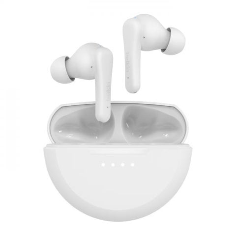BELKIN SOUNDFORM RHYTHM AURICOLARI TRUE WIRELESS MUSICA E CHIAMATE IPX5 USB-C BIANCO