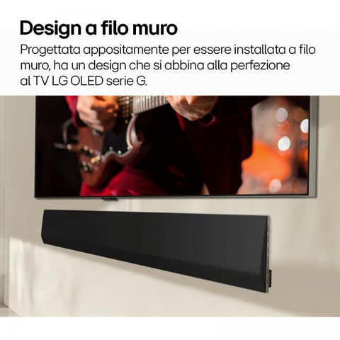 LG Soundbar SG10TY, 420W su 3.1 canali, Dolby Atmos, Wi-Fi, Design a filo muro