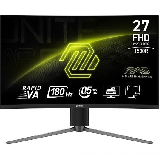 MSI MAG 27C6PF Monitor PC 68,6 cm [27] 1920 x 1080 Pixel Full HD Nero (N--MSI MAG 27C6PF 27inch VA FHD Curved)