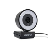 DICOTA D32066 webcam 5 MP 2592 x 1944 Pixel USB 2.0 Nero (DICOTA Ringlight - Webcam - colour - 5 MP - 2592 x 1944 - audio - USB 2.0)