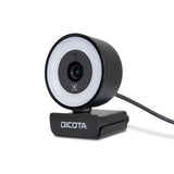 DICOTA D32066 webcam 5 MP 2592 x 1944 Pixel USB 2.0 Nero (DICOTA Ringlight - Webcam - colour - 5 MP - 2592 x 1944 - audio - USB 2.0)