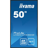 iiyama LH5041UHS-B2AG visualizador de mensajes Panel plano para señal digital 127 cm (50") LCD 500 cd/m 4K Ultra HD Nero 24/7 