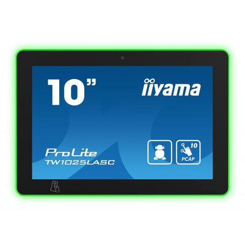 iiyama TW1025LASC-B1PNR espositore per sale riunioni 25,6 cm [10.1] 1280 x 800 Pixel LED 802.11b, 802.11g, Wi-Fi 4 [802.11n] Nero Plastica Bluetooth (iiyama TW1025LASC-B1PNR Signage Display Kiosk des