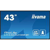 iiyama LH4365UHSB-B1 visualizzatore di messaggi Design chiosco 108 cm [42.5] LED Wi-Fi 800 cd/m 4K Ultra HD Nero Processore integrato Android 11 24/7 (iiyama LH4365UHSB-B1 Signage Display Kiosk des