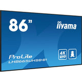 iiyama LH8665UHSB-B1 visualizzatore di messaggi Design chiosco 2,18 m [86] LED Wi-Fi 800 cd/m 4K Ultra HD Nero Processore integrato Android 11 24/7 (iiyama ProLite LH8665UHSB-B1 - 86 Categoria diag