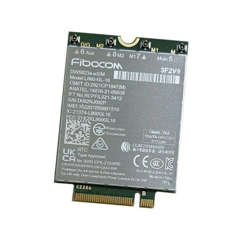 DELL DW5823E Interno WWAN 1000 Mbit/s (Wireless 5823e - Warranty: 12M)
