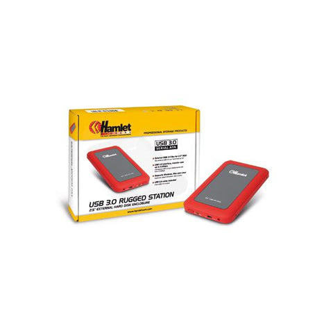 HAMLET HXD25U3MRD BOX PER HARD DISK SATA USB 3.0 DA 2.5" COLORE ROSSO