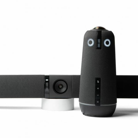 Owl Labs Bundle Meeting Owl 4+ e Owl Bar - Bundle intelligente per conferenze multi-videocamera 4K a 360 gradi (messa a fuoco automatica dell'oratore, commutazione intelligente della videocamera, acc