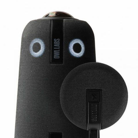 Owl Labs Meeting Owl 4+ e l'Expansion Mic per Meeting Owl 4+ - estendono la portata audio in spazi pi grandi di 2,5 metri nella direzione del microfono. (MEETING OWL 4+ + EXPANSION MIC - [CHARCOAL]