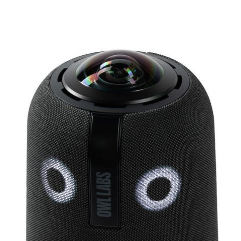 Owl Labs Meeting Owl 4+ - Videocamera per videoconferenza intelligente 4K a 360, microfono e altoparlante (fuoco automatico altoparlante, Smart Zooming, equalizzazione rumore)