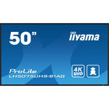 iiyama LH5075UHS-B1AG visualizzatore di messaggi Pannello piatto per segnaletica digitale 125,7 cm [49.5] LCD Wi-Fi 500 cd/m 4K Ultra HD Nero Processore integrato Android 11 24/7 (iiyama ProLite LH