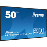 iiyama LH5075UHS-B1AG visualizzatore di messaggi Pannello piatto per segnaletica digitale 125,7 cm [49.5] LCD Wi-Fi 500 cd/m 4K Ultra HD Nero Processore integrato Android 11 24/7 (iiyama ProLite LH
