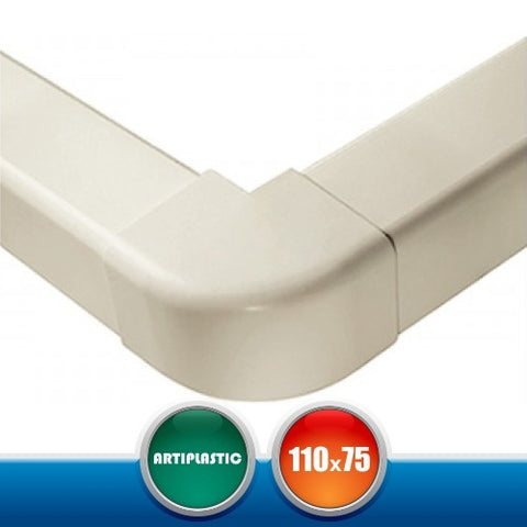 1206AE Angolo Esterno per Canaline Installazione Climatizzatori - 110x75 mm