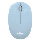 NILOX MOUSE OTTICO WIRELESS CON NANO RICEVITORE 3 PULSANTI 1.000 DPI AZZURRO